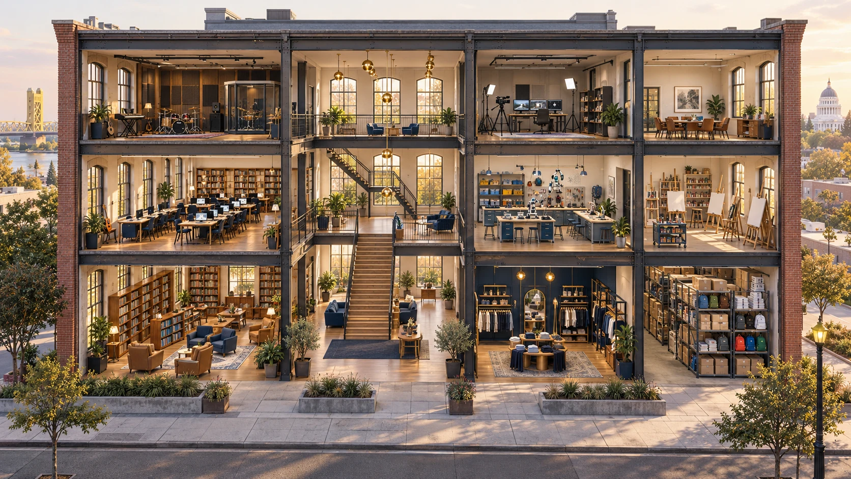 Concept for a future community study and creative space